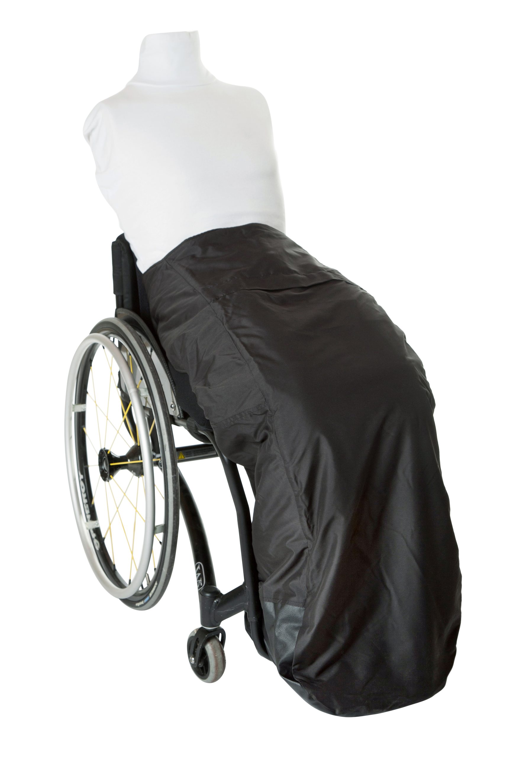 Skubbe Hvis Objector Easy Kørepose fra Handy Wear kan bruges af alle kørestolsbrugere.